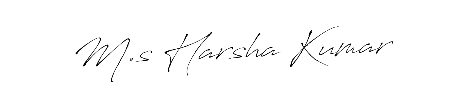 How to make M.s Harsha Kumar signature? Antro_Vectra is a professional autograph style. Create handwritten signature for M.s Harsha Kumar name. M.s Harsha Kumar signature style 6 images and pictures png