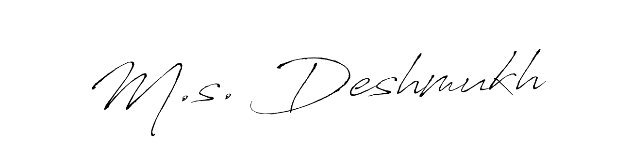 if you are searching for the best signature style for your name M.s. Deshmukh. so please give up your signature search. here we have designed multiple signature styles  using Antro_Vectra. M.s. Deshmukh signature style 6 images and pictures png