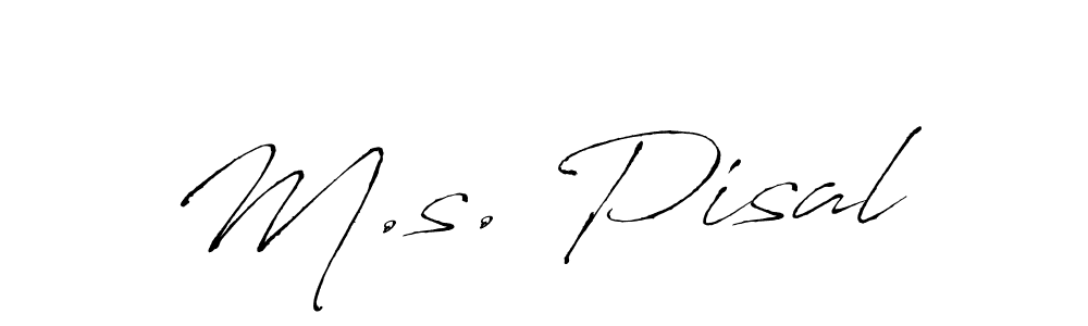 Make a beautiful signature design for name M.s. Pisal. With this signature (Antro_Vectra) style, you can create a handwritten signature for free. M.s. Pisal signature style 6 images and pictures png