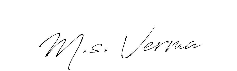 M.s. Verma stylish signature style. Best Handwritten Sign (Antro_Vectra) for my name. Handwritten Signature Collection Ideas for my name M.s. Verma. M.s. Verma signature style 6 images and pictures png