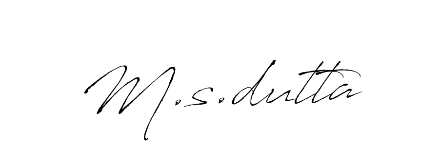 Use a signature maker to create a handwritten signature online. With this signature software, you can design (Antro_Vectra) your own signature for name M.s.dutta. M.s.dutta signature style 6 images and pictures png