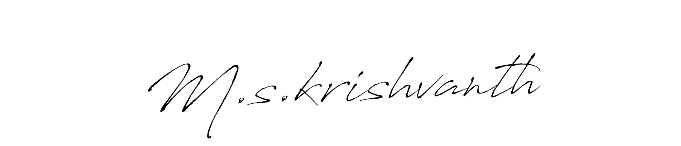 Similarly Antro_Vectra is the best handwritten signature design. Signature creator online .You can use it as an online autograph creator for name M.s.krishvanth. M.s.krishvanth signature style 6 images and pictures png