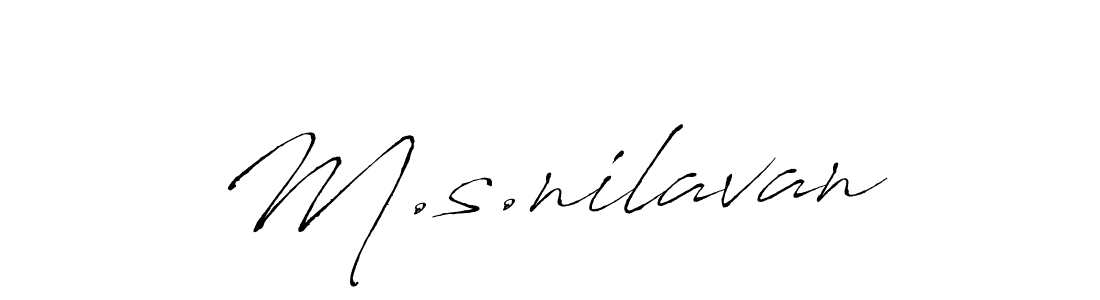 How to make M.s.nilavan signature? Antro_Vectra is a professional autograph style. Create handwritten signature for M.s.nilavan name. M.s.nilavan signature style 6 images and pictures png