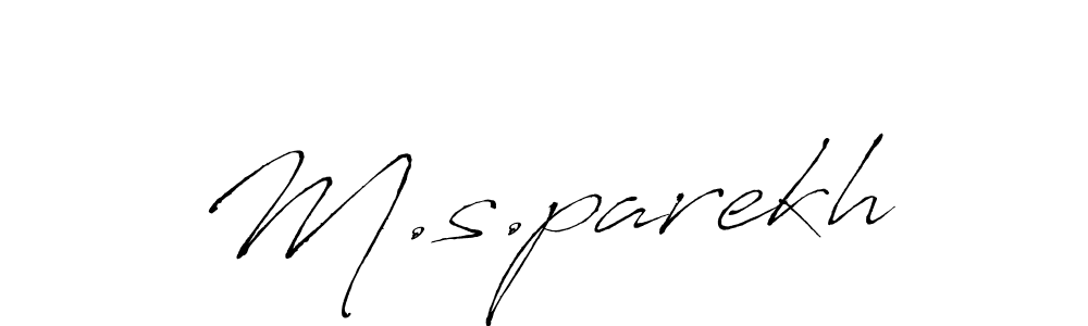 M.s.parekh stylish signature style. Best Handwritten Sign (Antro_Vectra) for my name. Handwritten Signature Collection Ideas for my name M.s.parekh. M.s.parekh signature style 6 images and pictures png