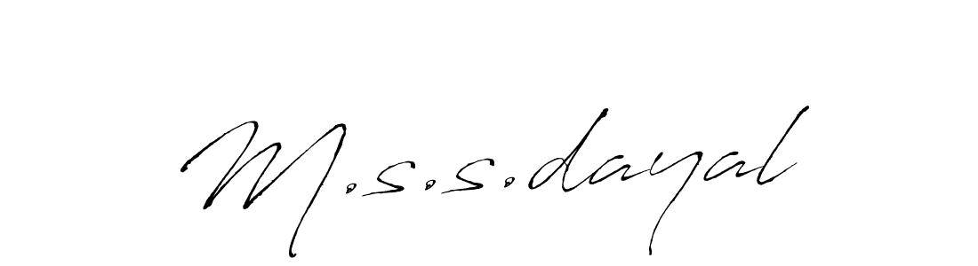 You should practise on your own different ways (Antro_Vectra) to write your name (M.s.s.dayal) in signature. don't let someone else do it for you. M.s.s.dayal signature style 6 images and pictures png