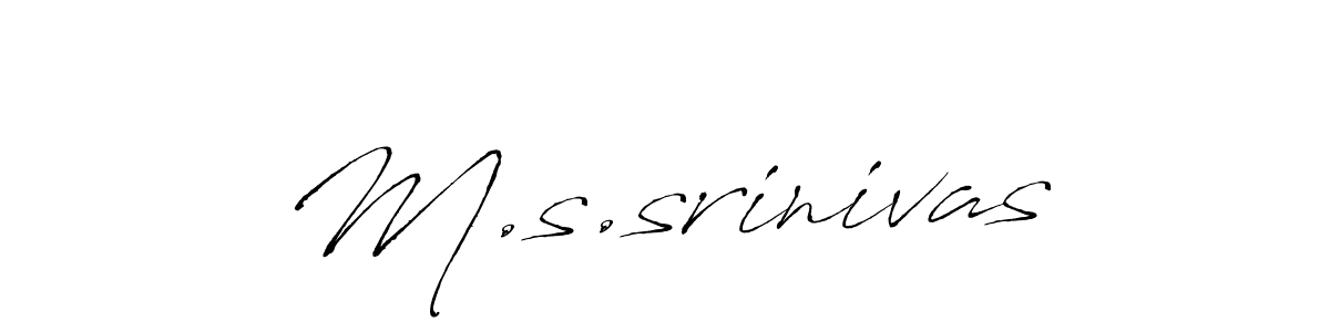 Create a beautiful signature design for name M.s.srinivas. With this signature (Antro_Vectra) fonts, you can make a handwritten signature for free. M.s.srinivas signature style 6 images and pictures png