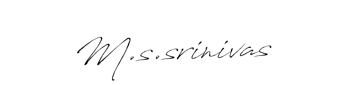 Create a beautiful signature design for name M.s.srinivas. With this signature (Antro_Vectra) fonts, you can make a handwritten signature for free. M.s.srinivas signature style 6 images and pictures png