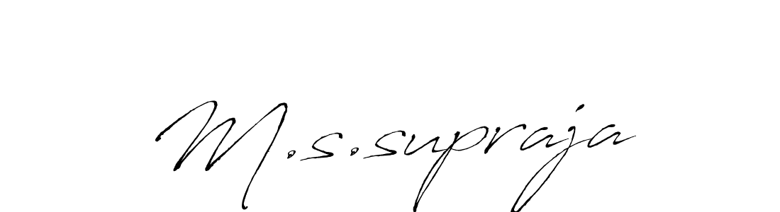 It looks lik you need a new signature style for name M.s.supraja. Design unique handwritten (Antro_Vectra) signature with our free signature maker in just a few clicks. M.s.supraja signature style 6 images and pictures png