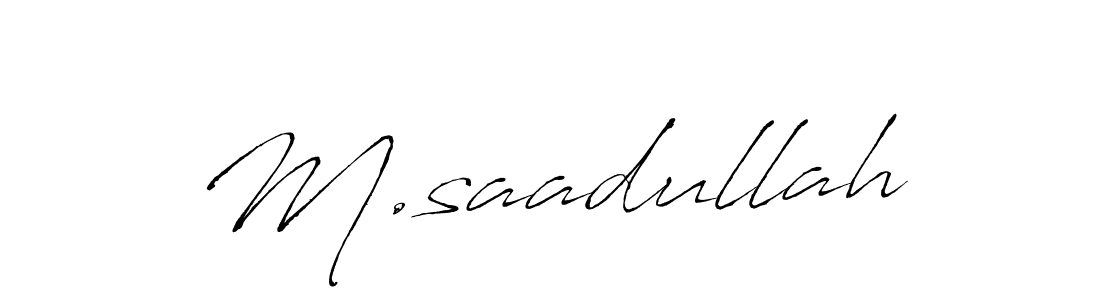 Make a beautiful signature design for name M.saadullah. Use this online signature maker to create a handwritten signature for free. M.saadullah signature style 6 images and pictures png