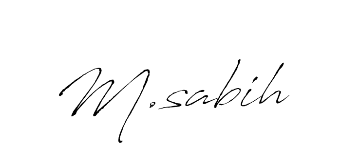 How to make M.sabih name signature. Use Antro_Vectra style for creating short signs online. This is the latest handwritten sign. M.sabih signature style 6 images and pictures png