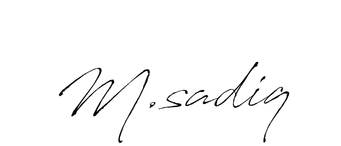 How to make M.sadiq signature? Antro_Vectra is a professional autograph style. Create handwritten signature for M.sadiq name. M.sadiq signature style 6 images and pictures png
