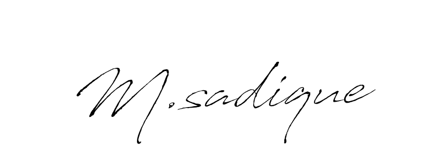 Use a signature maker to create a handwritten signature online. With this signature software, you can design (Antro_Vectra) your own signature for name M.sadique. M.sadique signature style 6 images and pictures png