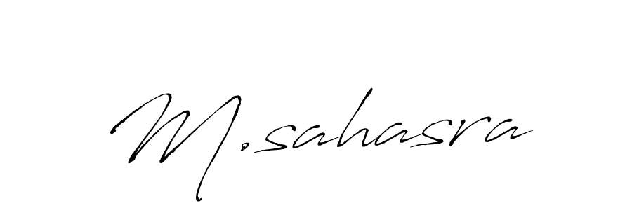How to Draw M.sahasra signature style? Antro_Vectra is a latest design signature styles for name M.sahasra. M.sahasra signature style 6 images and pictures png
