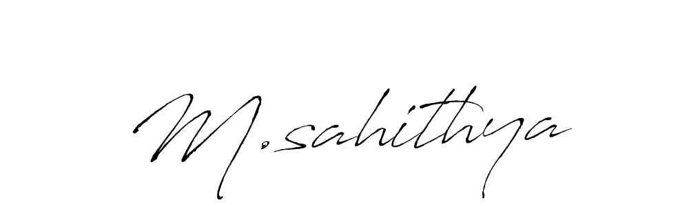 Also we have M.sahithya name is the best signature style. Create professional handwritten signature collection using Antro_Vectra autograph style. M.sahithya signature style 6 images and pictures png