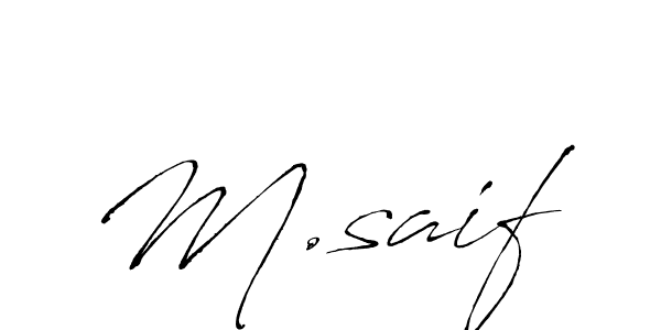 How to make M.saif name signature. Use Antro_Vectra style for creating short signs online. This is the latest handwritten sign. M.saif signature style 6 images and pictures png