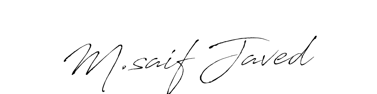Create a beautiful signature design for name M.saif Javed. With this signature (Antro_Vectra) fonts, you can make a handwritten signature for free. M.saif Javed signature style 6 images and pictures png