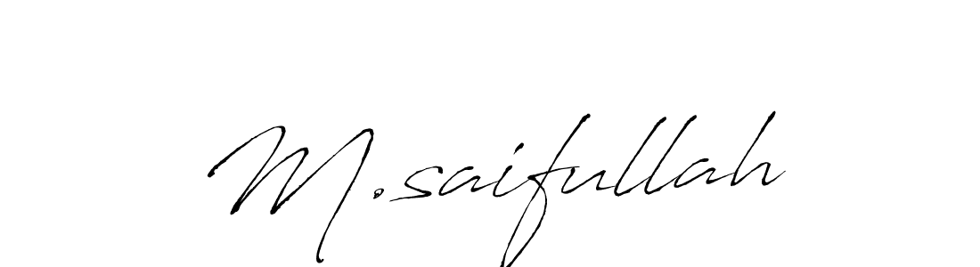 Also You can easily find your signature by using the search form. We will create M.saifullah name handwritten signature images for you free of cost using Antro_Vectra sign style. M.saifullah signature style 6 images and pictures png