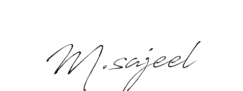 Design your own signature with our free online signature maker. With this signature software, you can create a handwritten (Antro_Vectra) signature for name M.sajeel. M.sajeel signature style 6 images and pictures png