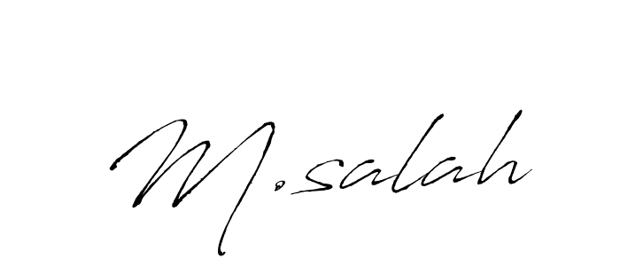 How to make M.salah signature? Antro_Vectra is a professional autograph style. Create handwritten signature for M.salah name. M.salah signature style 6 images and pictures png
