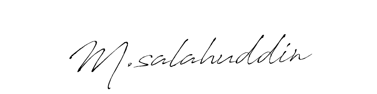 M.salahuddin stylish signature style. Best Handwritten Sign (Antro_Vectra) for my name. Handwritten Signature Collection Ideas for my name M.salahuddin. M.salahuddin signature style 6 images and pictures png