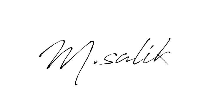 You should practise on your own different ways (Antro_Vectra) to write your name (M.salik) in signature. don't let someone else do it for you. M.salik signature style 6 images and pictures png