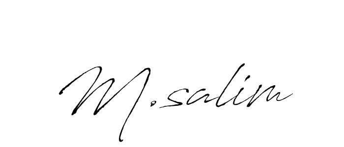 Also we have M.salim name is the best signature style. Create professional handwritten signature collection using Antro_Vectra autograph style. M.salim signature style 6 images and pictures png