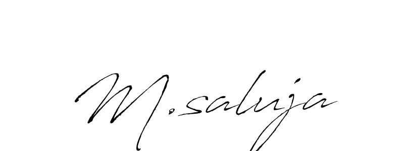 Also You can easily find your signature by using the search form. We will create M.saluja name handwritten signature images for you free of cost using Antro_Vectra sign style. M.saluja signature style 6 images and pictures png