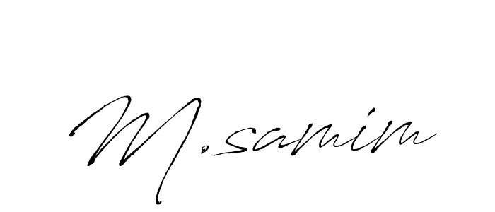M.samim stylish signature style. Best Handwritten Sign (Antro_Vectra) for my name. Handwritten Signature Collection Ideas for my name M.samim. M.samim signature style 6 images and pictures png