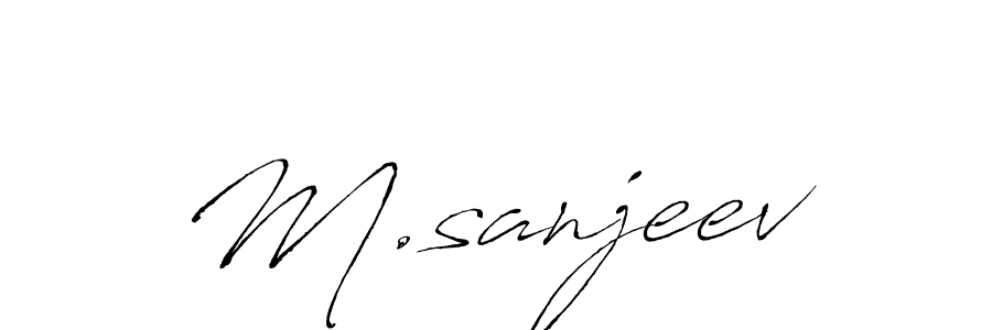 How to make M.sanjeev signature? Antro_Vectra is a professional autograph style. Create handwritten signature for M.sanjeev name. M.sanjeev signature style 6 images and pictures png
