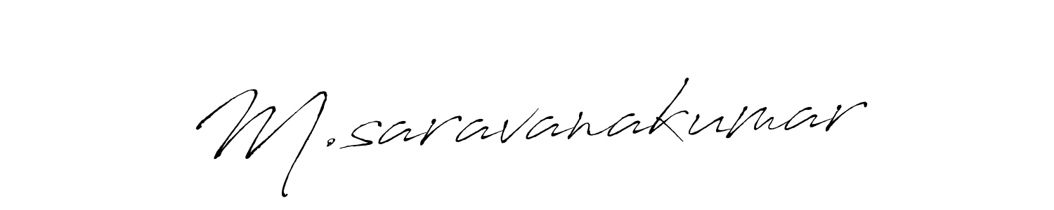 How to make M.saravanakumar signature? Antro_Vectra is a professional autograph style. Create handwritten signature for M.saravanakumar name. M.saravanakumar signature style 6 images and pictures png