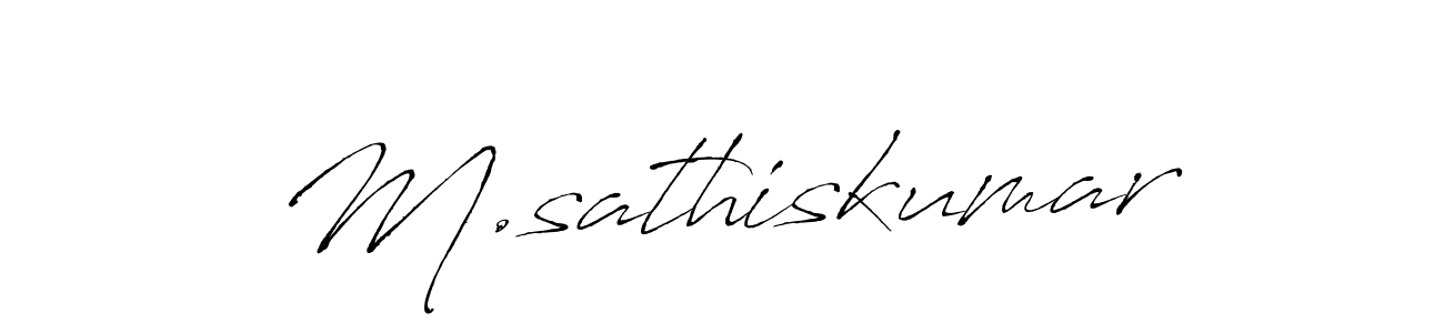How to make M.sathiskumar signature? Antro_Vectra is a professional autograph style. Create handwritten signature for M.sathiskumar name. M.sathiskumar signature style 6 images and pictures png