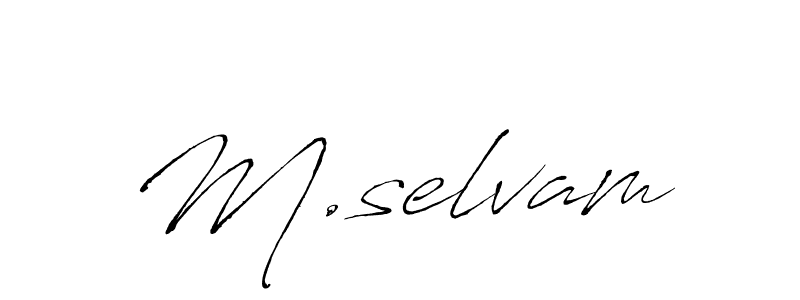 The best way (Antro_Vectra) to make a short signature is to pick only two or three words in your name. The name M.selvam include a total of six letters. For converting this name. M.selvam signature style 6 images and pictures png