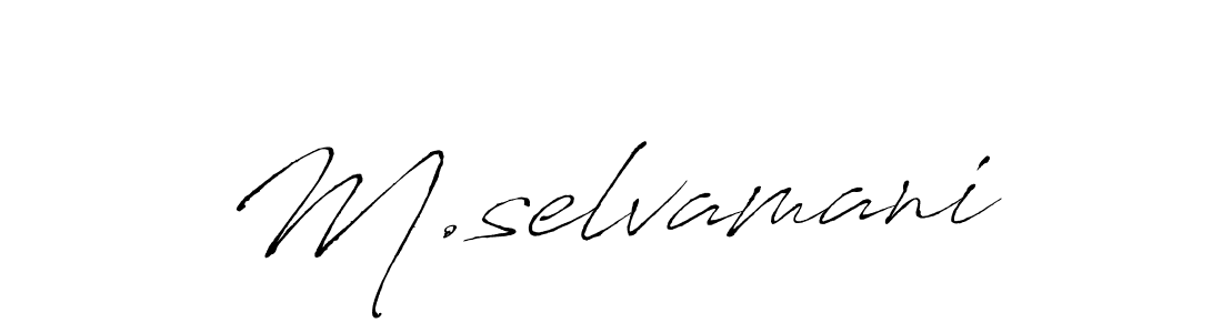 Also You can easily find your signature by using the search form. We will create M.selvamani name handwritten signature images for you free of cost using Antro_Vectra sign style. M.selvamani signature style 6 images and pictures png