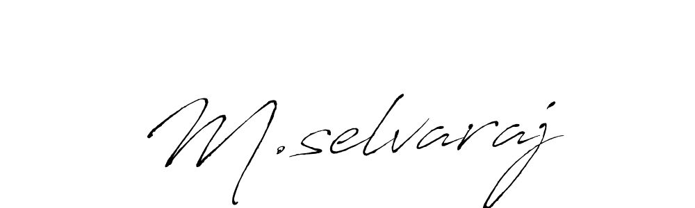 Also we have M.selvaraj name is the best signature style. Create professional handwritten signature collection using Antro_Vectra autograph style. M.selvaraj signature style 6 images and pictures png