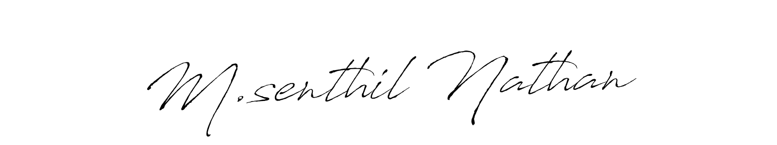 Make a beautiful signature design for name M.senthil Nathan. Use this online signature maker to create a handwritten signature for free. M.senthil Nathan signature style 6 images and pictures png