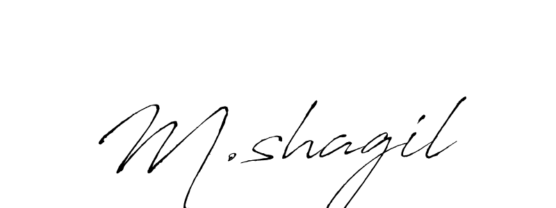 Use a signature maker to create a handwritten signature online. With this signature software, you can design (Antro_Vectra) your own signature for name M.shagil. M.shagil signature style 6 images and pictures png