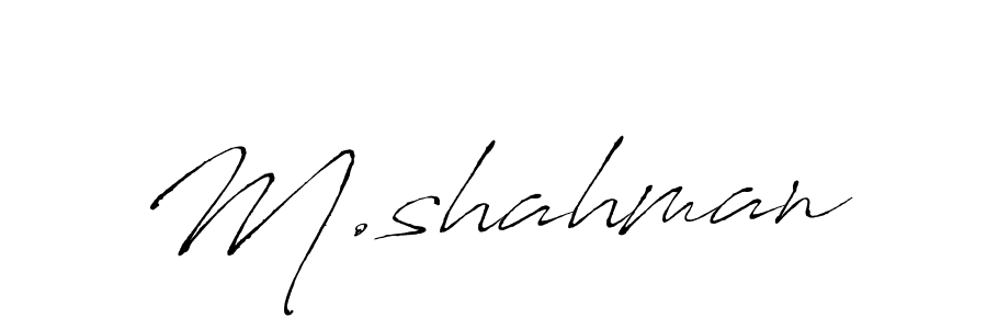 How to make M.shahman signature? Antro_Vectra is a professional autograph style. Create handwritten signature for M.shahman name. M.shahman signature style 6 images and pictures png