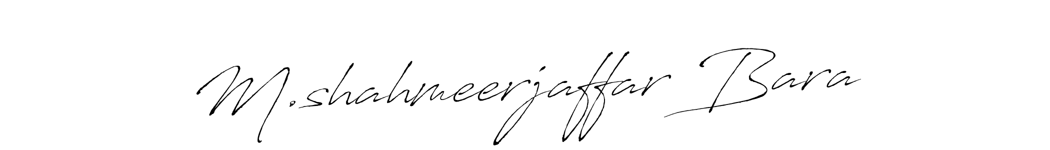 Make a beautiful signature design for name M.shahmeerjaffar Bara. With this signature (Antro_Vectra) style, you can create a handwritten signature for free. M.shahmeerjaffar Bara signature style 6 images and pictures png