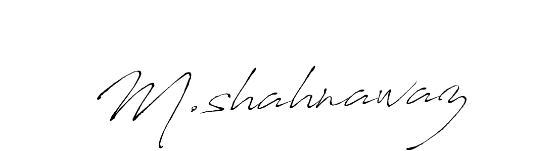 How to make M.shahnawaz name signature. Use Antro_Vectra style for creating short signs online. This is the latest handwritten sign. M.shahnawaz signature style 6 images and pictures png