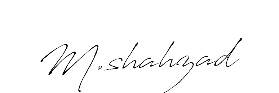 How to make M.shahzad name signature. Use Antro_Vectra style for creating short signs online. This is the latest handwritten sign. M.shahzad signature style 6 images and pictures png