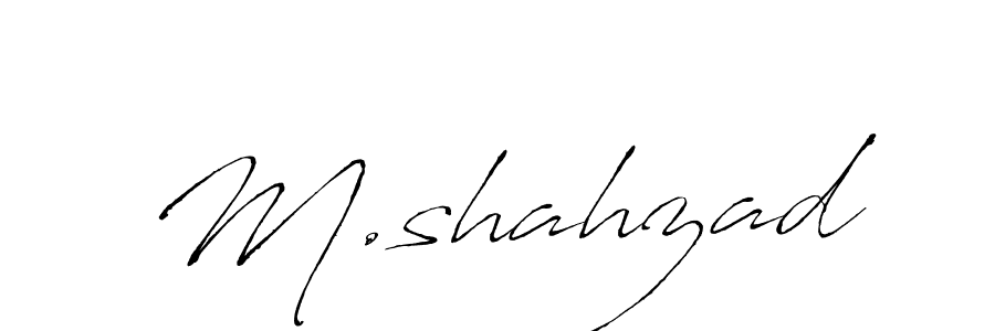 How to make M.shahzad name signature. Use Antro_Vectra style for creating short signs online. This is the latest handwritten sign. M.shahzad signature style 6 images and pictures png