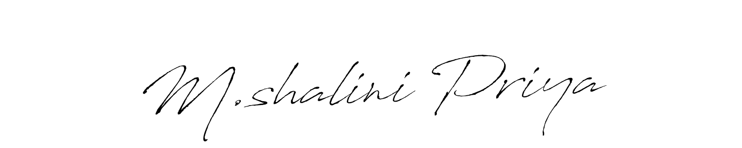 M.shalini Priya stylish signature style. Best Handwritten Sign (Antro_Vectra) for my name. Handwritten Signature Collection Ideas for my name M.shalini Priya. M.shalini Priya signature style 6 images and pictures png