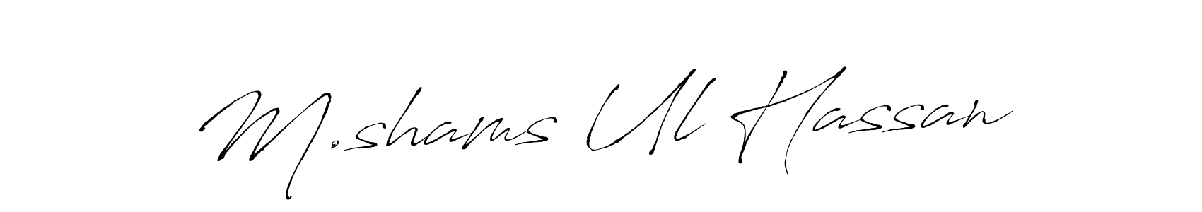 You should practise on your own different ways (Antro_Vectra) to write your name (M.shams Ul Hassan) in signature. don't let someone else do it for you. M.shams Ul Hassan signature style 6 images and pictures png