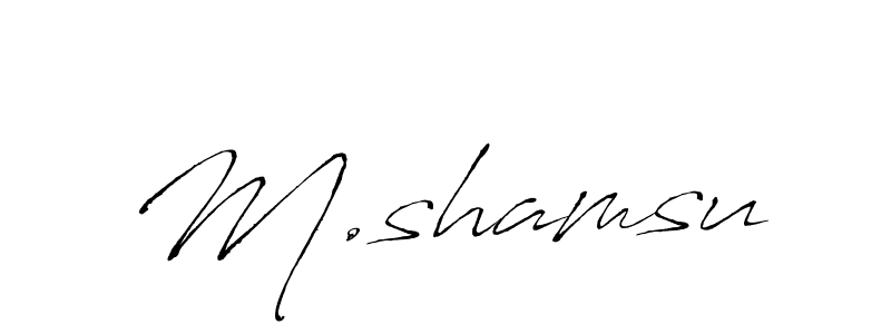 if you are searching for the best signature style for your name M.shamsu. so please give up your signature search. here we have designed multiple signature styles  using Antro_Vectra. M.shamsu signature style 6 images and pictures png