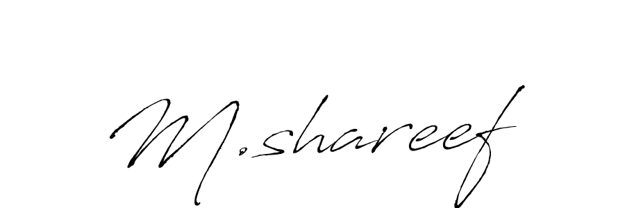 M.shareef stylish signature style. Best Handwritten Sign (Antro_Vectra) for my name. Handwritten Signature Collection Ideas for my name M.shareef. M.shareef signature style 6 images and pictures png