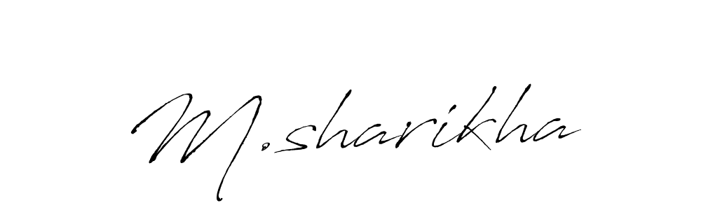 You should practise on your own different ways (Antro_Vectra) to write your name (M.sharikha) in signature. don't let someone else do it for you. M.sharikha signature style 6 images and pictures png