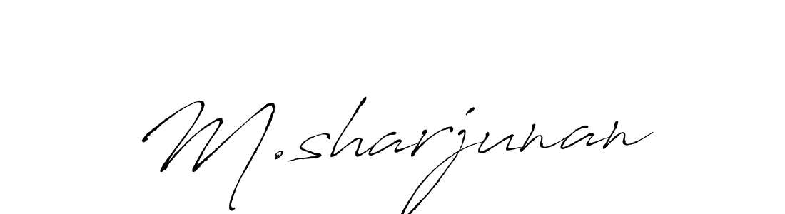 Also we have M.sharjunan name is the best signature style. Create professional handwritten signature collection using Antro_Vectra autograph style. M.sharjunan signature style 6 images and pictures png