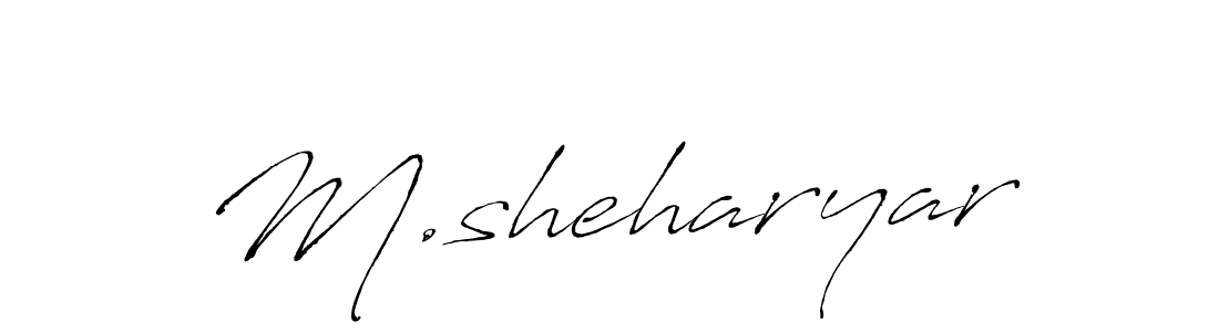 How to make M.sheharyar signature? Antro_Vectra is a professional autograph style. Create handwritten signature for M.sheharyar name. M.sheharyar signature style 6 images and pictures png