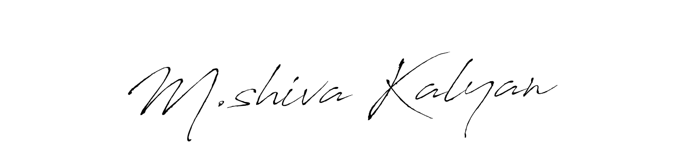 Antro_Vectra is a professional signature style that is perfect for those who want to add a touch of class to their signature. It is also a great choice for those who want to make their signature more unique. Get M.shiva Kalyan name to fancy signature for free. M.shiva Kalyan signature style 6 images and pictures png