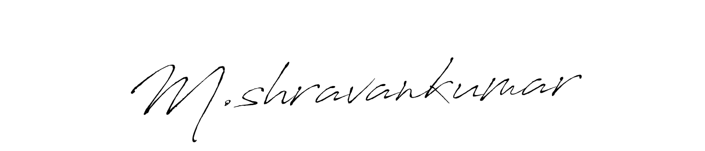Also we have M.shravankumar name is the best signature style. Create professional handwritten signature collection using Antro_Vectra autograph style. M.shravankumar signature style 6 images and pictures png